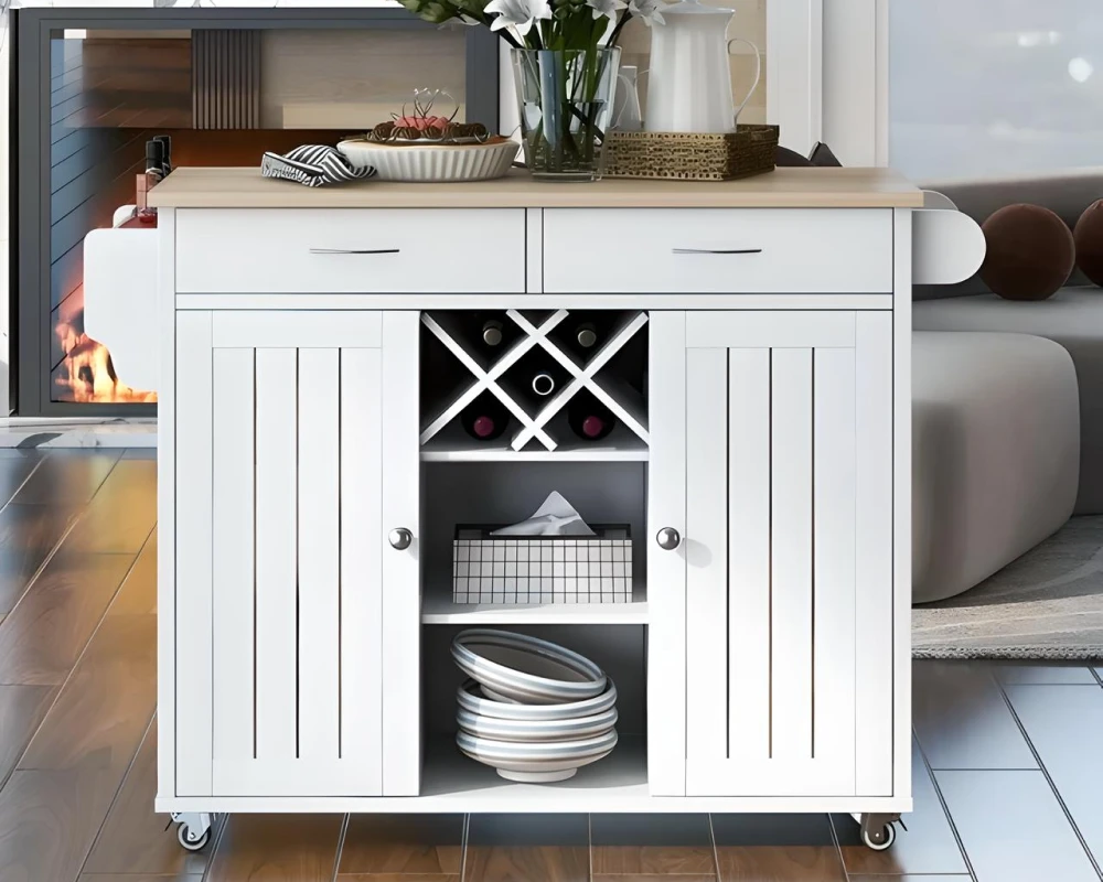 small kitchen island with wheels