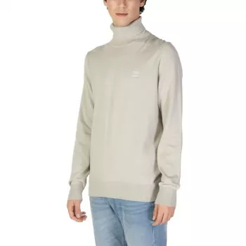 Boss Beige Turtleneck Knitwear: Luxe Winter Layer