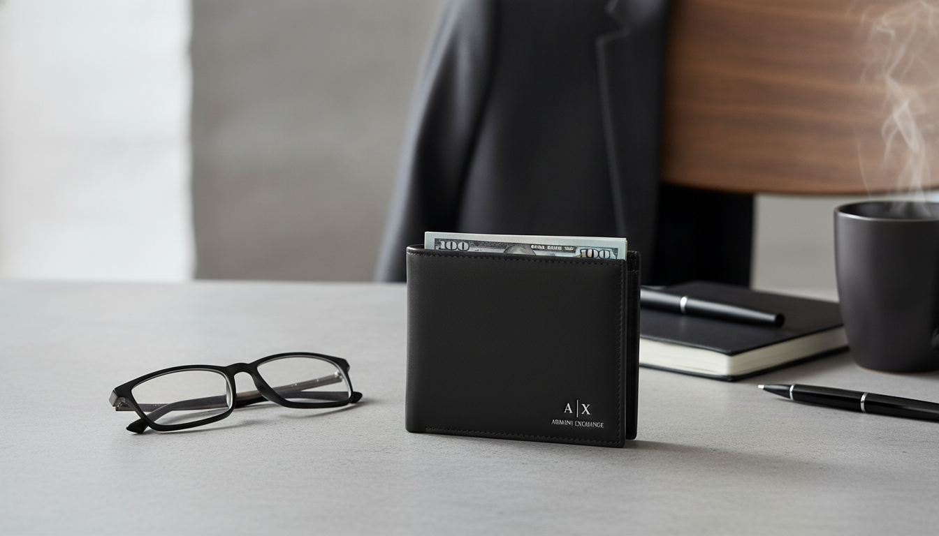 Armani Exchange Men’s Leather Wallet: Slim Daily Carry