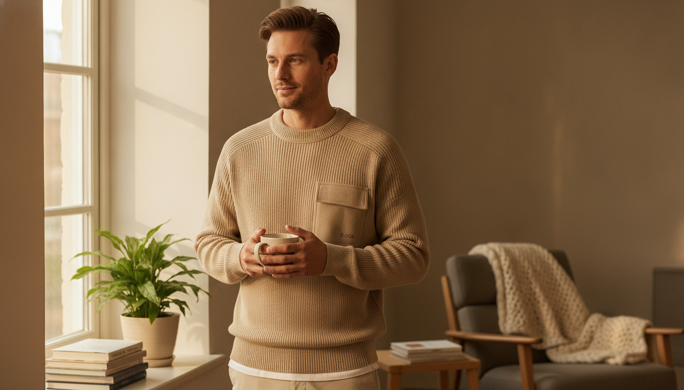 Boss Beige Cotton Crewneck Sweater: Fit, Care & Styling