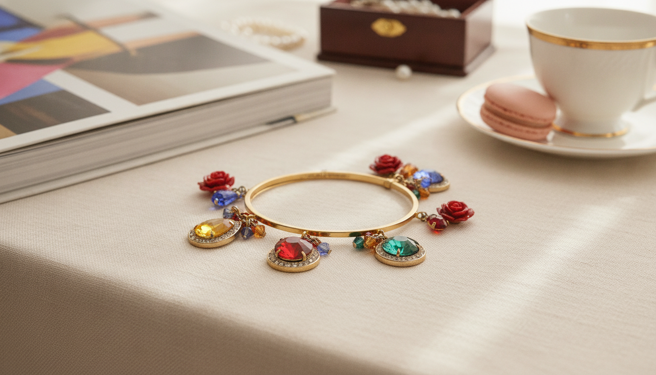 D&G Gold Bangle Bracelet: Multicolored Crystal Style Guide