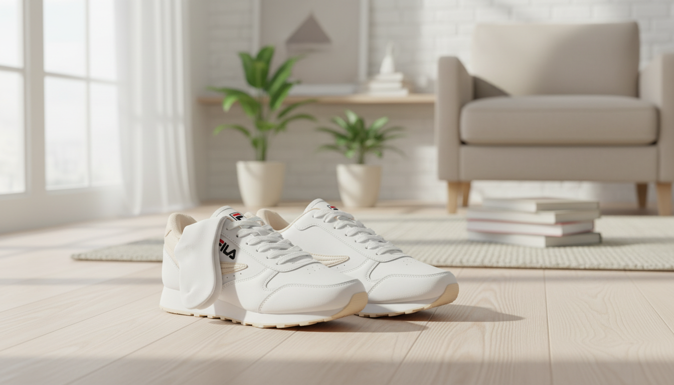 Fila White Sneakers: Contrasting Sole Style, Fit & Care