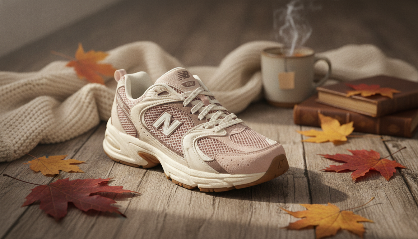 Pink Suede New Balance Sneakers: Cozy Fall/Winter Fit