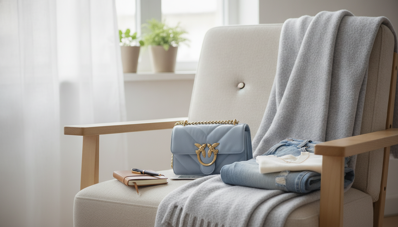 Pinko Light Blue Leather Bag: Style, Fit & Care