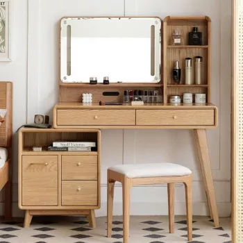 Modern Oak Dresser & Art Pattern Mirror: Style + Fit